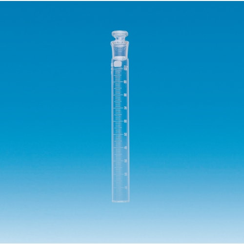 Fine透明共通折合共栓比色管 100mL 目盛付 外径φ28×H250 栓24/25