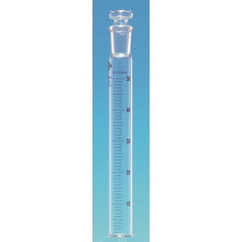 TGK透明共通折合共栓比色管 50mL 目盛付 1mL目盛 φ23×H200 栓19/28
