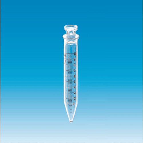Fine透明共通折合共栓沈殿管 10mL 透明 目盛付 外径φ16.5×H100 栓14/10 10入