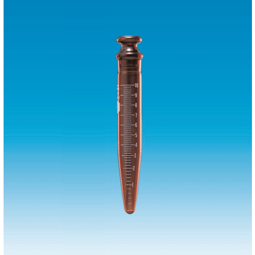 精细透明普通滑塞沉淀管10mL棕色带刻度外径φ16.5×H105塞14/10 10支装