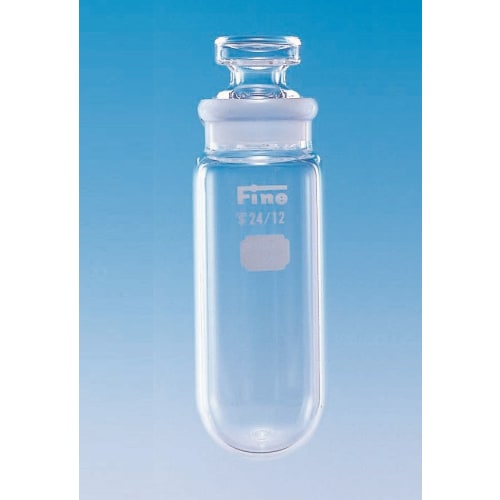 Fine共通折合共栓丸底沉でん管 30mL 透明 目盛无 φ28×H100 栓19/15 10入