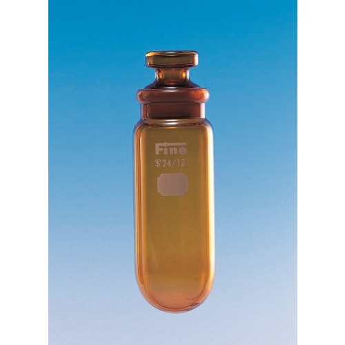 Fine共通折合共栓丸底沉でん管 50mL 茶褐色 目盛无 φ35×H96 栓24/12 10入