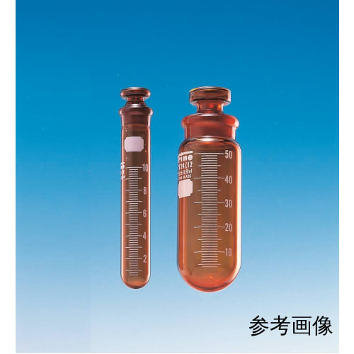 Fine共通折合共栓丸底沉でん管 30mL 茶褐色 目盛付 φ28×H100 栓19/15 10入