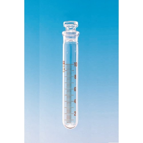 Fine透明共通折合共栓丸底沉でん管 10mL 透明 目盛付 φ16.5×H100 栓14/10 10入
