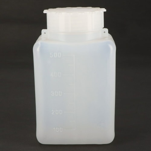 方瓶广口PE制白色500mL 612带刻度