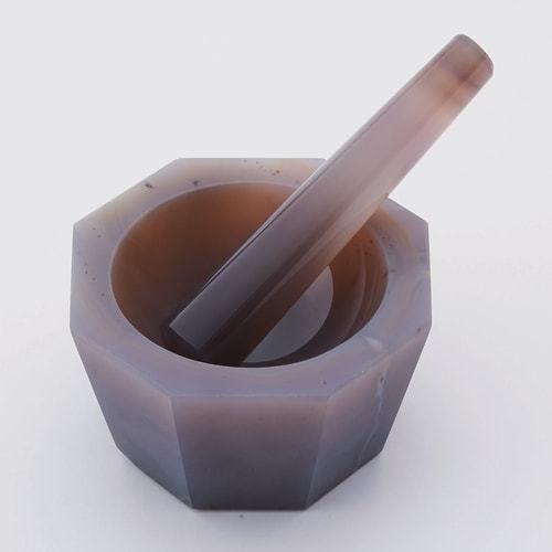 玛瑙研钵，深型，带杵，φ50×φ40