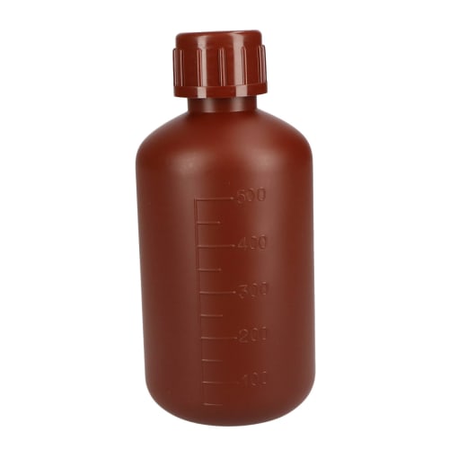PE 窄口瓶，棕色 500mL
