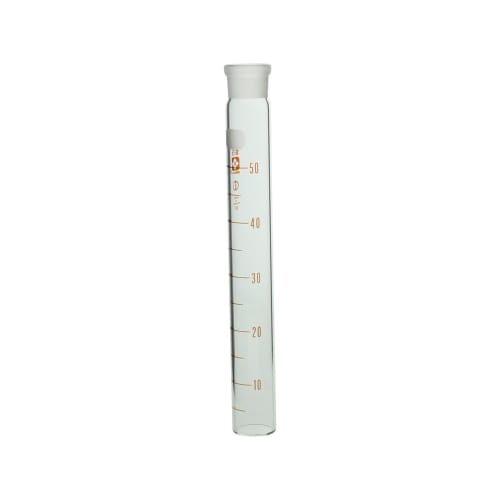 普通滑塞比色计管，银色不锈钢刻度，带玻璃平塞，50mL 24×200，10支 008480-51A