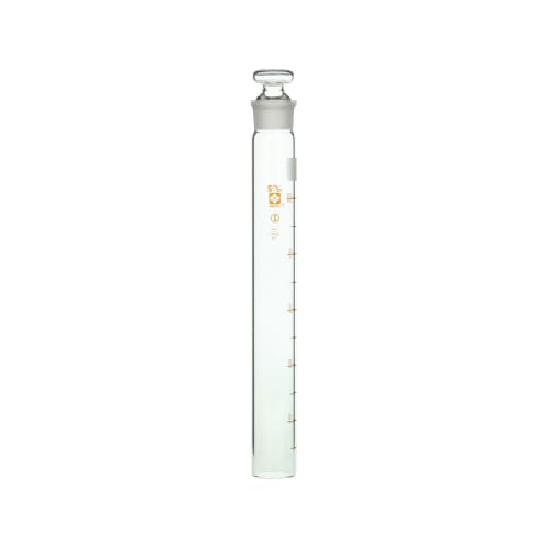 普通滑塞比色计管，银色不锈钢刻度，带玻璃平塞，100mL 30×250，10支 008480-101A