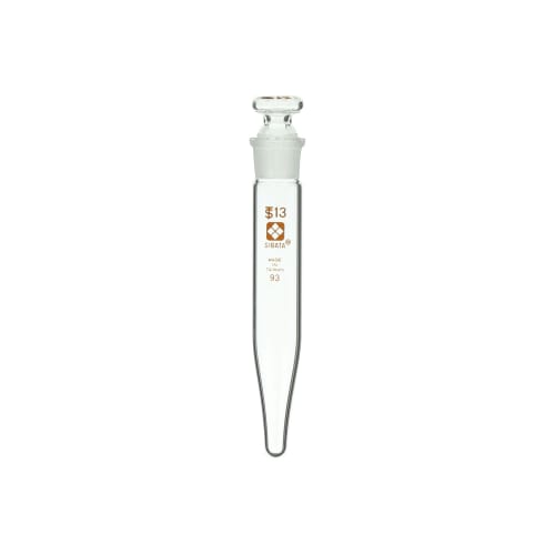 Shibata Scientific 带塞离心沉降管，锥形，带玻璃平塞，10mL，无刻度，10 件 010280-13106A