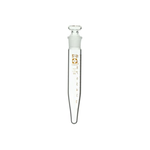 Shibata Scientific 带塞离心沉降管，锥形，带玻璃平塞，10mL，带刻度，10 件 010280-13107A