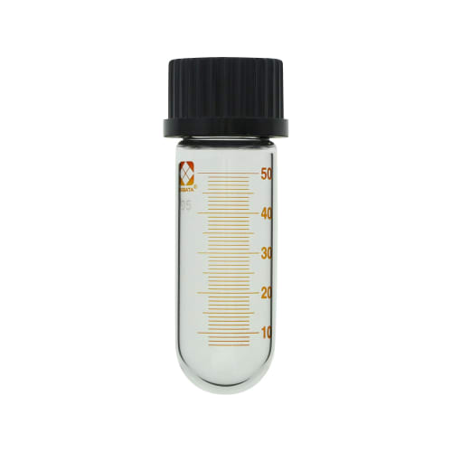 Shibata Scientific 离心沉降管，螺旋盖，圆底，50mL，带刻度，5 件 010280-505A