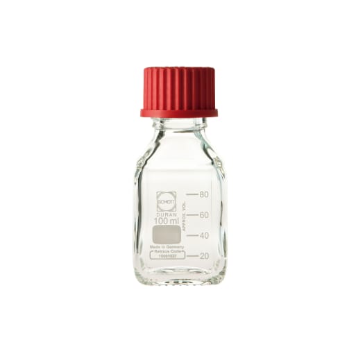 红盖旋口方瓶（中瓶）100mL 017230-1001A