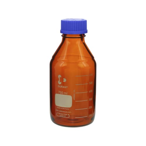 旋盖瓶（中瓶）棕色带蓝盖750mL 017210-750A