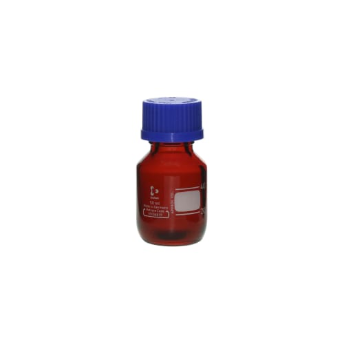 旋盖瓶（中瓶）棕色带蓝盖50mL 017210-50A