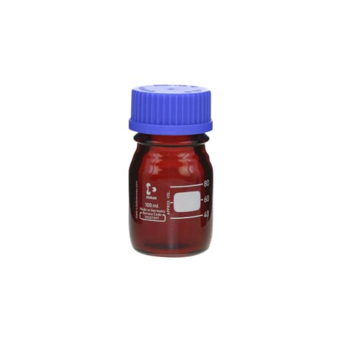 旋盖瓶（中瓶）棕色带蓝盖100mL 017210-100A
