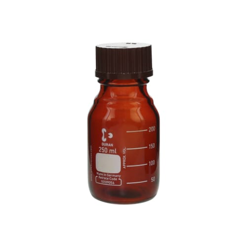 旋盖瓶（中瓶）棕色带红盖250mL 017210-2501A