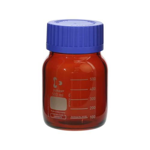 旋盖瓶（广口）GLS-80 棕色带蓝盖 500mL 017250-1500A