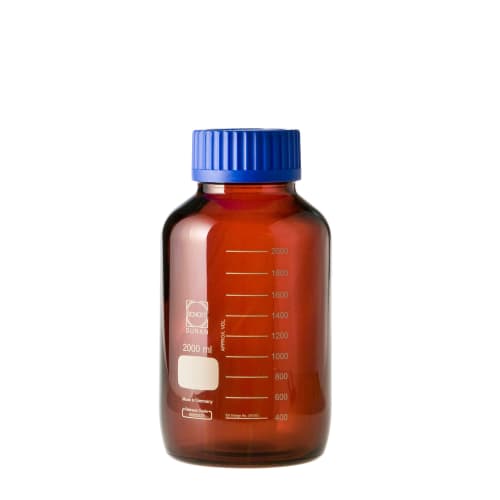 旋盖瓶（广口）GLS-80 棕色配蓝盖2L 017250-12000