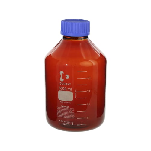 旋盖瓶（广口）GLS-80 棕色配蓝盖 5L 017250-15000