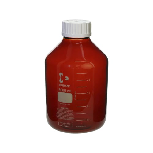 旋盖瓶（广口）GLS-80 棕色带白盖 5L 017250-35000