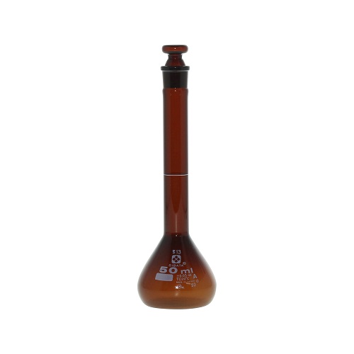 柴田化学 容量瓶（满容量瓶） 特级棕色带玻璃平塞 50mL 020070-50A