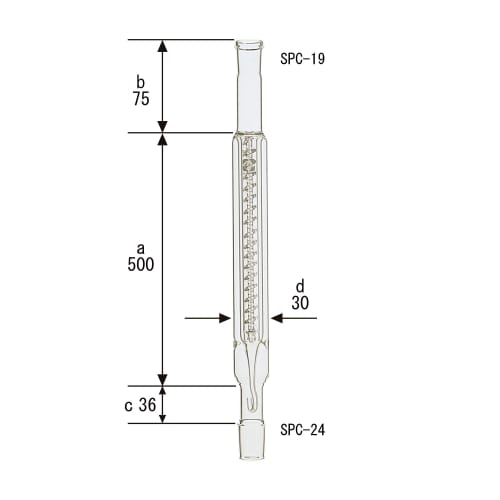 Shibata Scientific SPC 分数管 Widmer SPC19-24 611mm 030820-19500