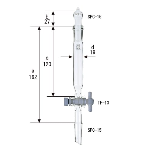 圆柱形 SPC 分液漏斗，带 PTFE 旋塞 10mL 030260-1510