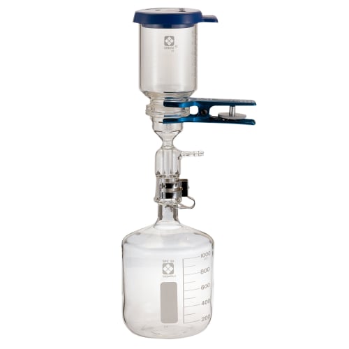 用于 φ47 玻璃过滤器基座型的 SPC 过滤器支架，带瓶子 061640-4703