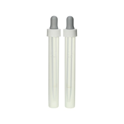 2 个用于余氯计的螺旋盖滴瓶，材质为 PP