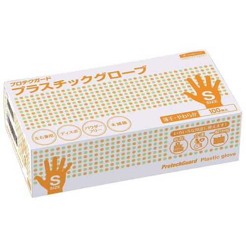 Nippon Paper Crecia Protect Guard 塑料手套 S 号 69240 100 张