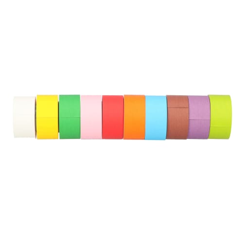 彩色胶带宽度25mm 5m卷10色套装