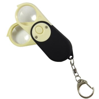 带 LED 的便携式放大镜 RML-64P 倍率(倍)4、6、合成：10
镜片直径(Φmm)23
镜片 塑料镜片
光型LED
电池 4节LR726电池（内置）
内容量1个