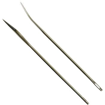 麻袋针2根 用途 用于修复大麻产品。
全长(mm)150
质量(g)21
针径(Φmm)3.5～5
内容量1个